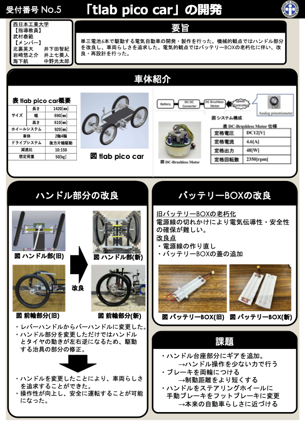 5_エコ電動車技術講演会_西日本工業大学_tlab pico car